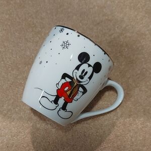 Disney Mickey and Minnie Mouse Festive White, Red and Gold Mug